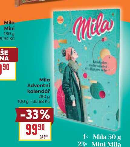Mila Adventní kalendář 280 g 
