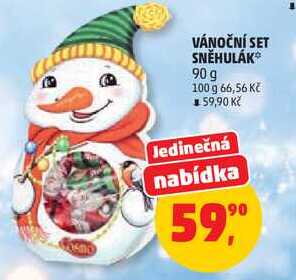 VÁNOČNÍ SET SNĚHULÁK, 90 g