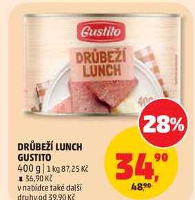 DRŮBEŽÍ LUNCH GUSTITO, 400 g