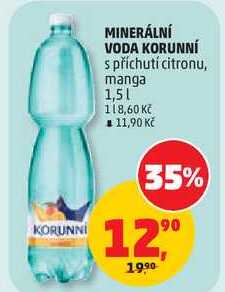 KORUNNÍ s příchutí citronu, 1,5 l