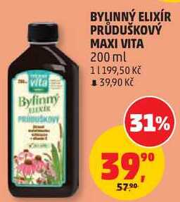 BYLINNÝ ELIXÍR PRŮDUŠKOVÝ MAXI VITA, 200 ml