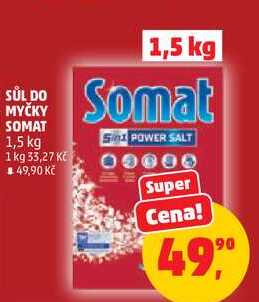 SŮL DO MYČKY SOMAT, 1,5 kg