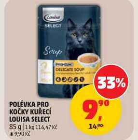 POLÉVKA PRO KOČKY KUŘECÍ LOUISA SELECT, 85 g