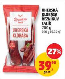 UHERSKÁ KLOBÁSA ŘEZNÍKŮV TALÍŘ, 200 g