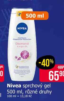 Nivea sprchový gel 500 ml, různé druhy