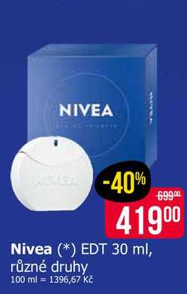Nivea EDT 30 ml, různé druhy 