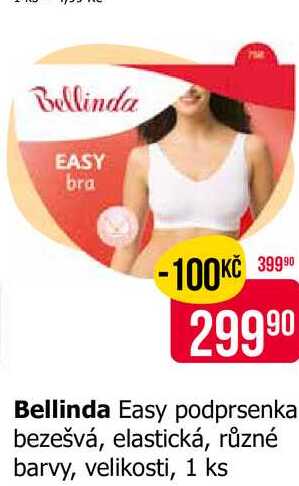 Bellinda Easy podprsenka bezešvá, elastická, různé barvy, velikosti, 1 ks 