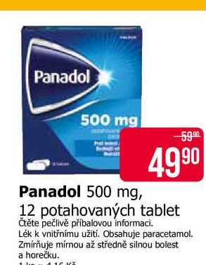 Panadol 500 mg 12 potahovaných tablet 