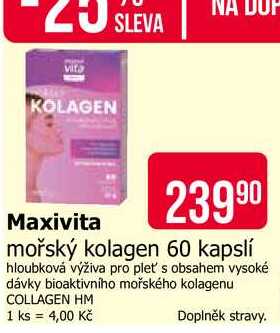 Maxivita mořský kolagen 60 kapslí 