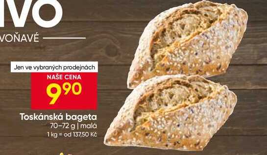 Toskánská bageta 70-72 g