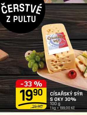 CÍSAŘSKÝ SÝR S OKY 30% 100 g 