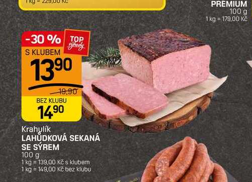 LAHŮDKOVÁ SEKANÁ SE SÝREM 100 g 