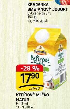 KEFÍROVÉ MLÉKO NATUR 500 ml