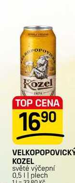 VELKOPOPOVICKÝ KOZEL světě výčepní 0,5 || plech