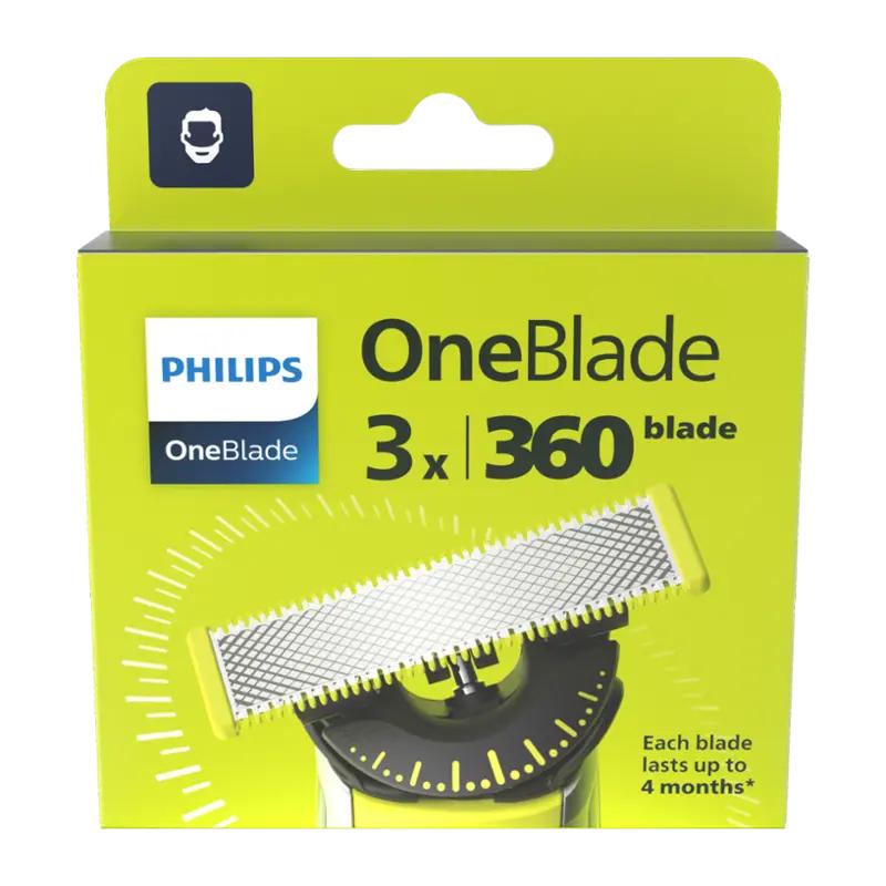 Philips Náhradní břity OneBlade 360 QP430/50, 3 ks