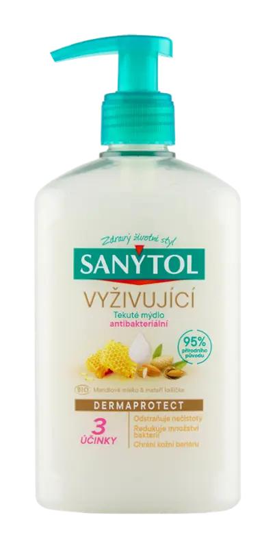 Sanytol Dezinfekční tekuté mýdlo, vyživující mandlové mléko & mateří kašička, 250 ml