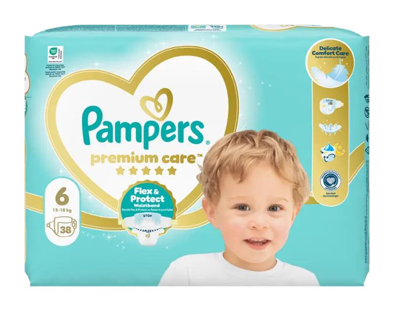 Pampers Pleny Premium Care, 13–18 kg, vel. 6, Value Pack, 38 ks