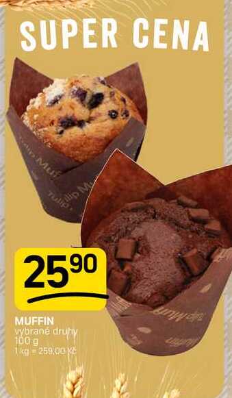 MUFFIN vybrané druhy 100 g