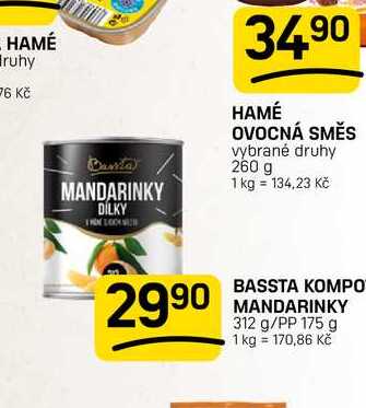 BASSTA KOMPO MANDARINKY 312 g/PP 175 g