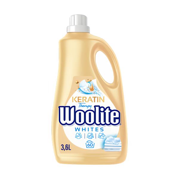Woolite Keratin Therapy Extra White Brillance tekutý prací prostředek, 3,6L