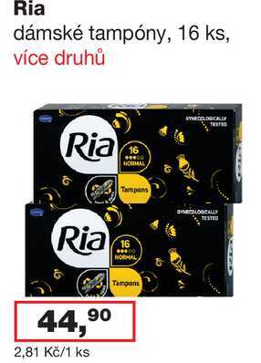 Ria dámské tampóny, 16 ks