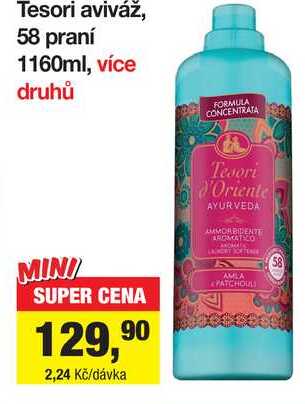 Tesori aviváž, 58 praní 1160 ml
