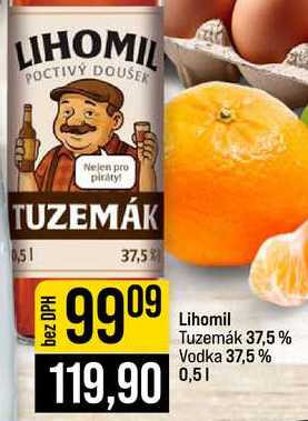 Lihomil tuzemék 37,5% vodka 37,5% 0,5l