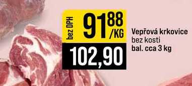 Vepřová krkovice bez kosti bal. cca 3 kg 1kg