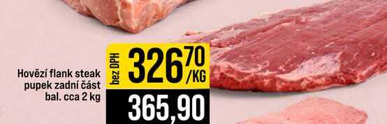 Hovězí flank steak pupek zadní část bal. cca 2 kg 1kg