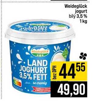 Weideglück jogurt bílý 3,5% 1kg