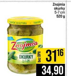 Znojmia okurky 5-7 cm 520 g