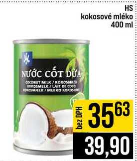 HS kokosové mléko 400 ml