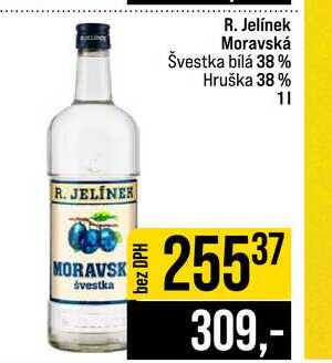 R. Jelínek Moravská Švestka bílá 38% Hruška 38% 1l