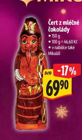 Čert z mléčné čokolády 150 g