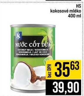 HS kokosové mléko 400 ml 