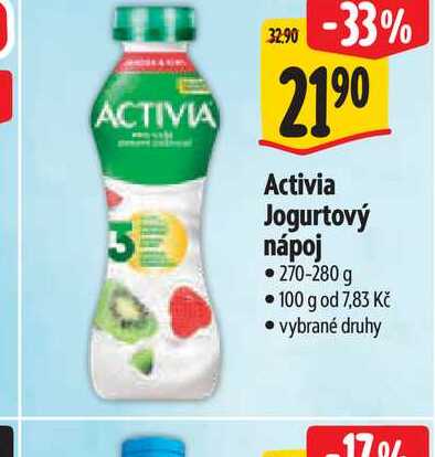  Activia Jogurtový nápoj  270-280 g  