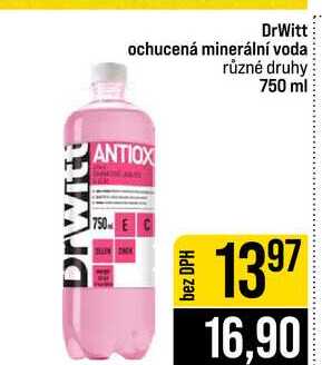 DrWitt ochucená minerální voda různé druhy 750 ml