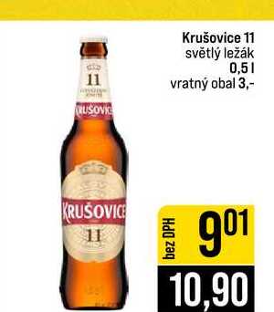 Krušovice 11 světlý ležák 0,5l