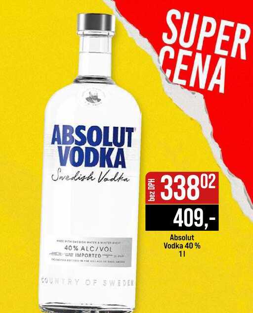 Absolut Vodka 40% 1l