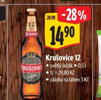   Krušovice 12  0,5 l