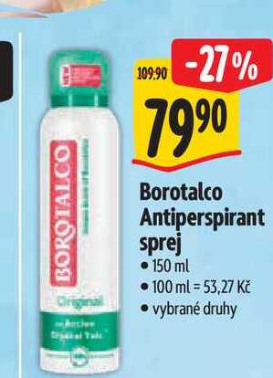 Borotalco Antiperspirant sprej 150 ml