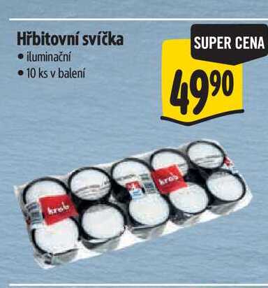 Hřbitovní svíčka 10 ks 