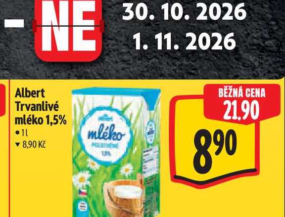  Albert Trvanlivé mléko 1 l