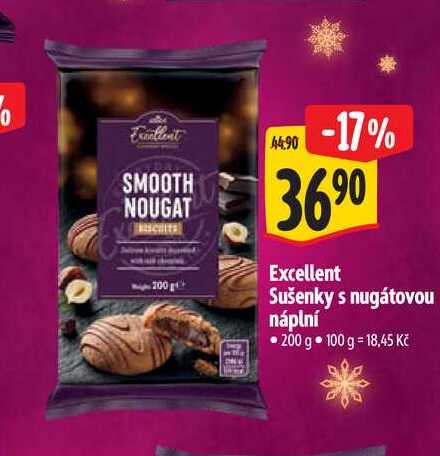  Excellent Sušenky s nugátovou náplní 200 g 