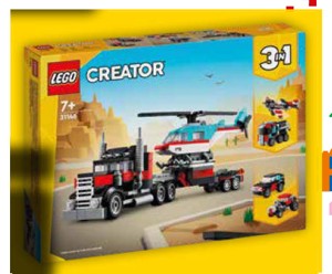 LEGO® Creator 3-in-1 31146 Náklaďák s plochou korbou a helikoptéra