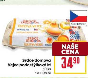 Srdce domova Vejce podestýlková M 10 ks