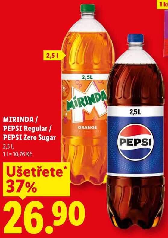 MIRINDA PEPSI Regular/ PEPSI Zero Sugar, 2,51