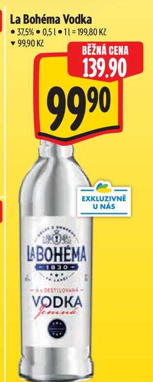 La Bohéma Vodka, 0,5 l v akci