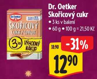 Dr. Oetker Skořicový cukr, 60 g