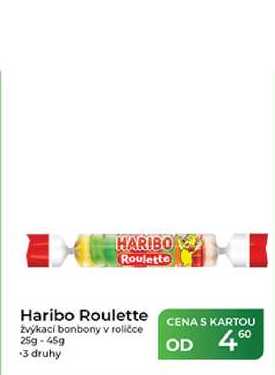 Haribo Roulette žvýkací bonbony v roličce 25g-45 g